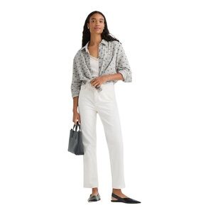 Loft Straight White Corduroy Pants size 28